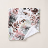 Schönes Orchideenstil Badhandtuch Set (Waschlappen)