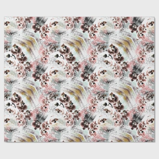 Schönes Orchideenstil Geschenkpapier (Flach)