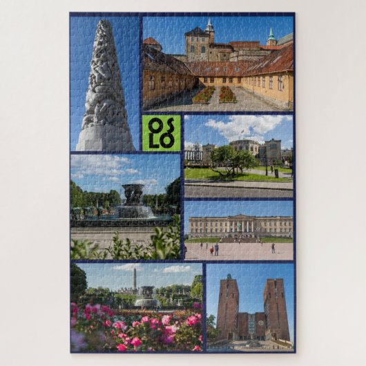 Schönes Oslo, Norwegen, Jigsaw Puzzle (Vertikal)