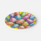 Schönes Ostereierdesign Pappteller (Schrägansicht)