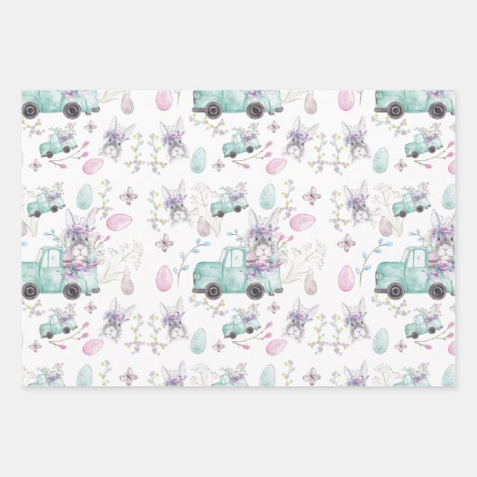 Schönes Osterfarbendesign Geschenkpapier Set (Vorderseite 3)