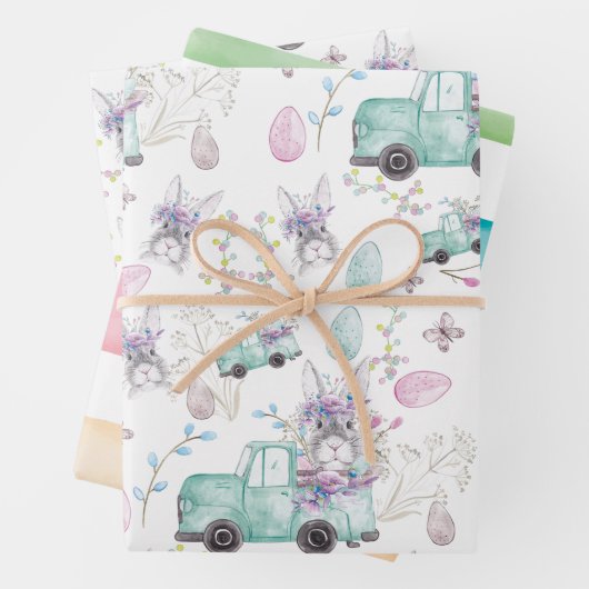 Schönes Osterfarbendesign Geschenkpapier Set (Beispiel)