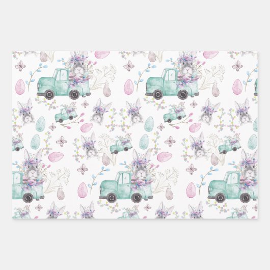 Schönes Osterfarbendesign Geschenkpapier Set (Vorderseite)