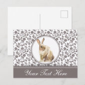 Schönes Osterhasen personalisiert Postkarte (Vorne/Hinten)
