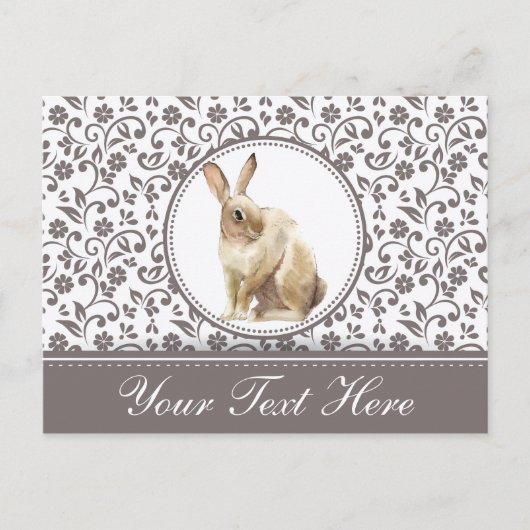 Schönes Osterhasen personalisiert Postkarte (Vorderseite)
