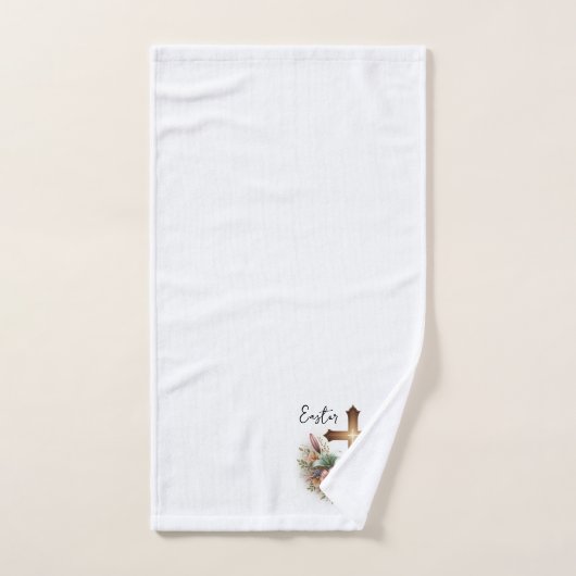Schönes Osterkreuz mit Pastel Lilies Ostern Badhandtuch Set (Handtuch)