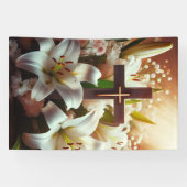 Schönes Osterlilienkreuz Banner (Horizontal)