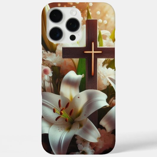 Schönes Osterlilienkreuz Case-Mate iPhone Hülle (Rückseite)