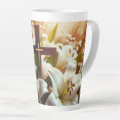 Schönes Osterlilienkreuz Milchtasse (Rechte Ecke)