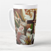 Schönes Osterlilienkreuz Milchtasse (Linke Ecke)