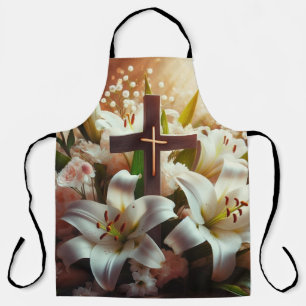 Schönes Osterlilienkreuz Schürze