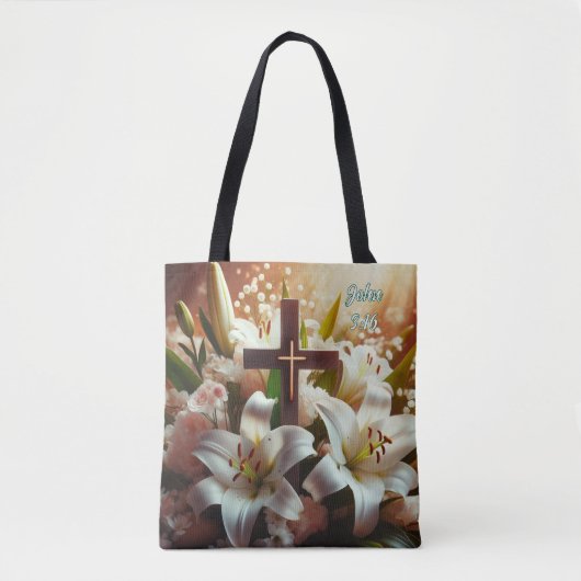 Schönes Osterlilienkreuz Tasche (Vorderseite)