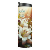 Schönes Osterlilienkreuz Thermosbecher (Nach rechts gedreht)