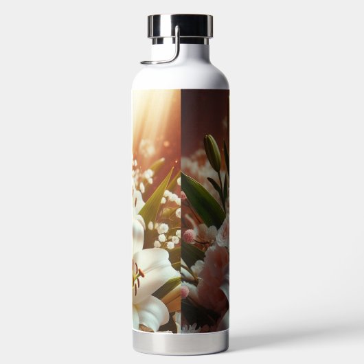 Schönes Osterlilienkreuz Trinkflasche (Rechts)