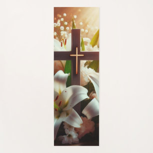 Schönes Osterlilienkreuz Yogamatte