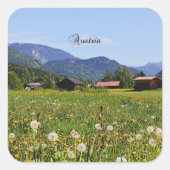 Schönes Österreich Quadratischer Aufkleber (Vorderseite)