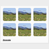 Schönes Österreich Quadratischer Aufkleber (Blatt)