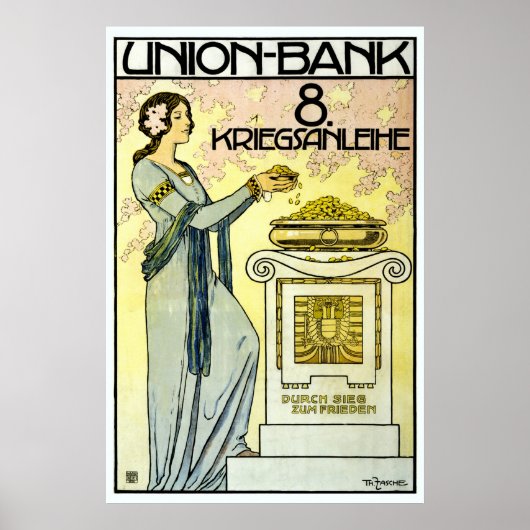Schönes österreichisches Jugendstil Jugendstil Poster (Vorne)