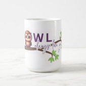 Schönes Owl-Design Kaffeetasse (Mittel)