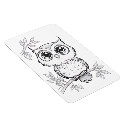 Schönes Owl Flexible Foto Magnet (Rechte Seite)