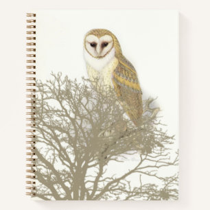 Schönes Owl in Tree Spiral Notebook Notizblock