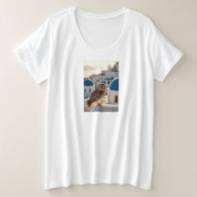 Schönes Owl stehend auf griechischer Landschaft