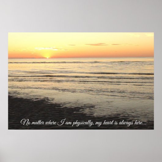 Schönes Ozeanfotografie - Sunset Quote Poster (Vorne)