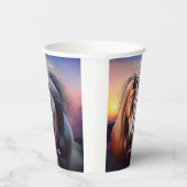 Schönes Paar Pferde für immer Jubiläum Pappbecher (Rechts)