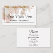 Schönes pachelrosa, orangefarbenes Wasser Visitenkarte (Vorne/Hinten)