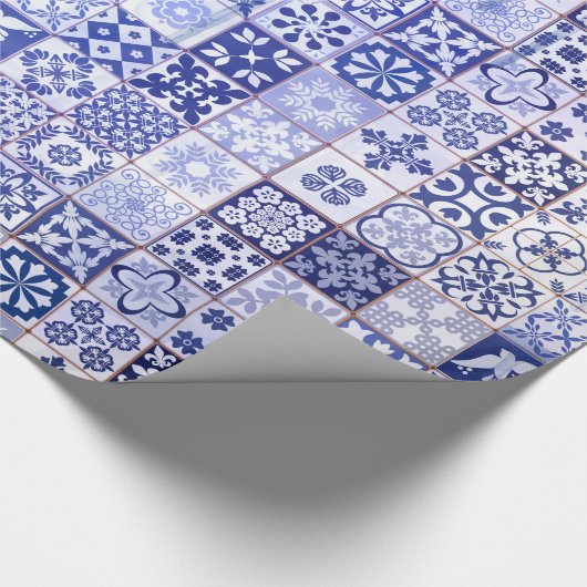 Schönes Packpapier mit Azulejos Muster (Ecke)
