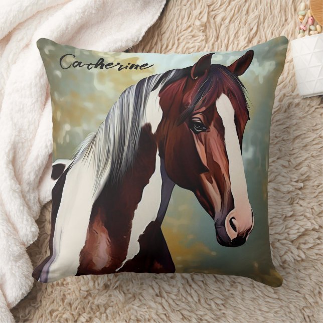 Schönes Paint Horse Kissen (Decke)