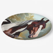 Schönes Paint Horse Pappteller (Schrägansicht)