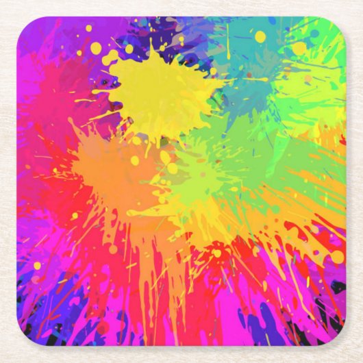 Schönes Paint Splash Untersetzer Set (Vorderseite)