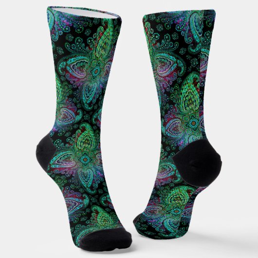 Schönes Paisley-Design Socken (Gewinkelt)