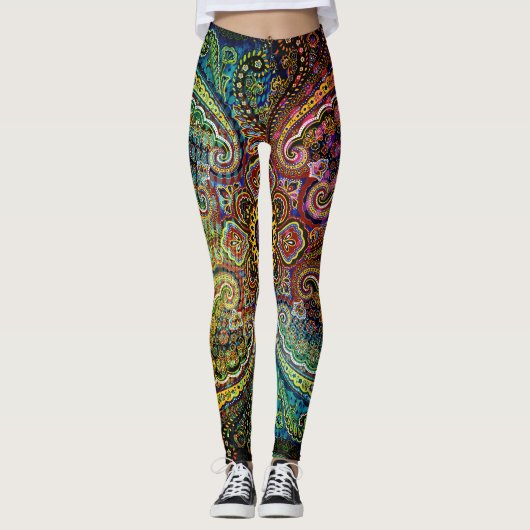 Schönes PAISLEY-Muster Leggings (Vorderseite)