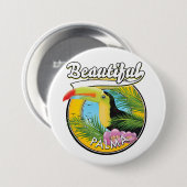 Schönes Palma, Toucan Logo Button (Vorne & Hinten)