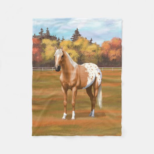 Schönes Palomino Appaloosa Pferd Fleecedecke (Vorderseite)