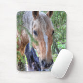 Schönes Palomino Paint Horse & Branchen im Regen Mousepad (Mit Mouse)