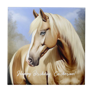 Schönes Palomino Pferd Fliese