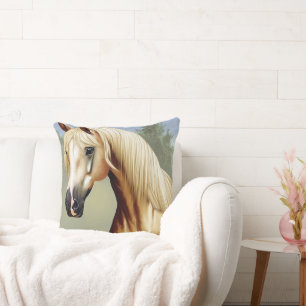 Schönes Palomino Pferd Kissen