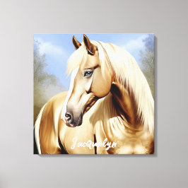 Schönes Palomino Pferd Leinwanddruck