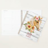 Schönes Palomino Pferd mit Sonnenblumen Custom Planer (Anzeige)