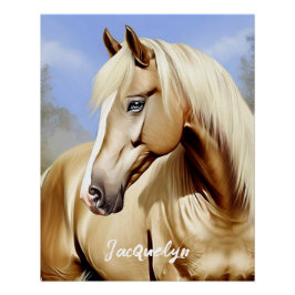 Schönes Palomino Pferd Poster