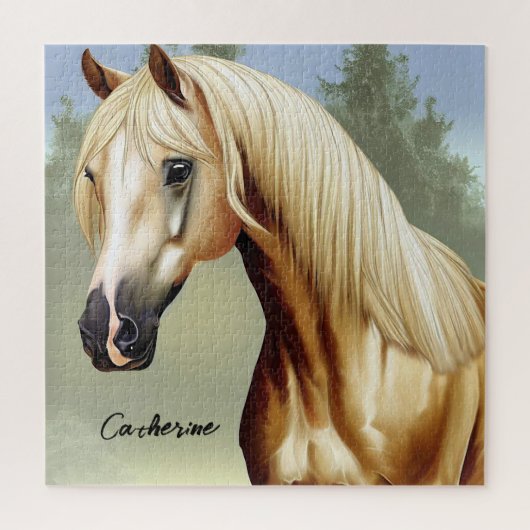 Schönes Palomino Pferd Puzzle (Vertikal)