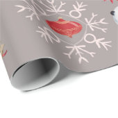 Schönes Panda Weihnachtswrapping Paper Geschenkpapier (Rolleneckpunkt)