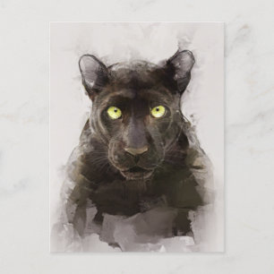 Schönes Panther Portrait Postkarte