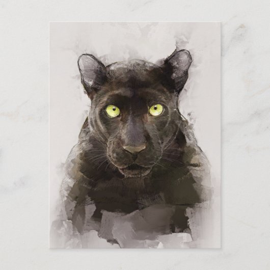 Schönes Panther Portrait Postkarte (Vorderseite)