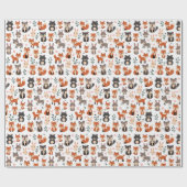 Schönes Papier mit Tiermotiven Geschenkpapier (Flach)