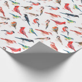 Schönes Papier mit Vogelmuster. Geschenkpapier (Ecke)