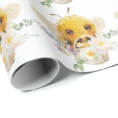 Schönes Papier zum Abpacken von Bienen Geschenkpapier (Rolleneckpunkt)